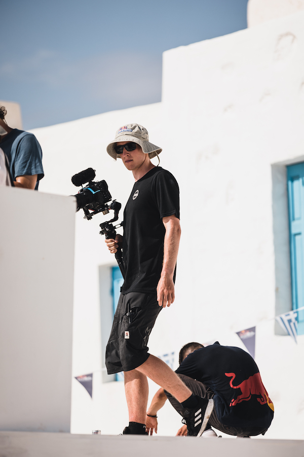 Daniel Gierig filming in greece